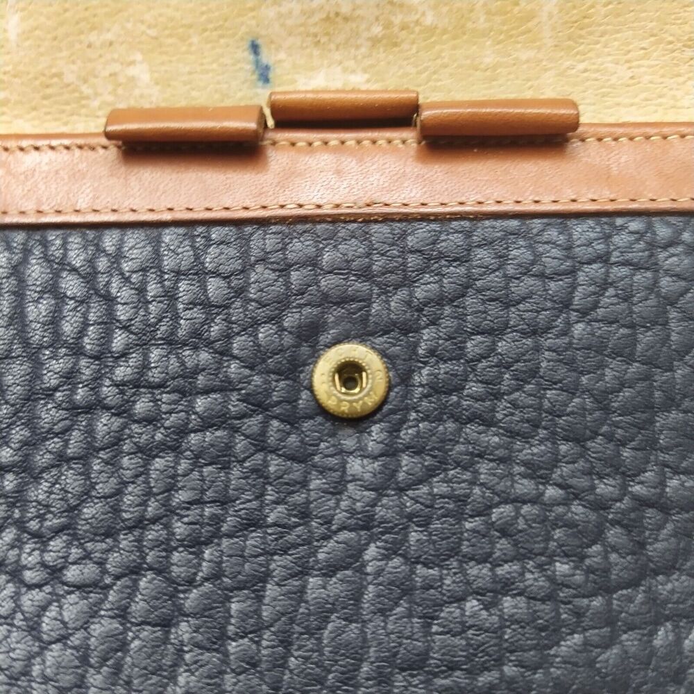 Dooney & Bourke Black Leather Kisslock Pocket Trifold Wallet - VTG Made in USA - Picture 15 of 16